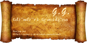 Gömöri Graciána névjegykártya